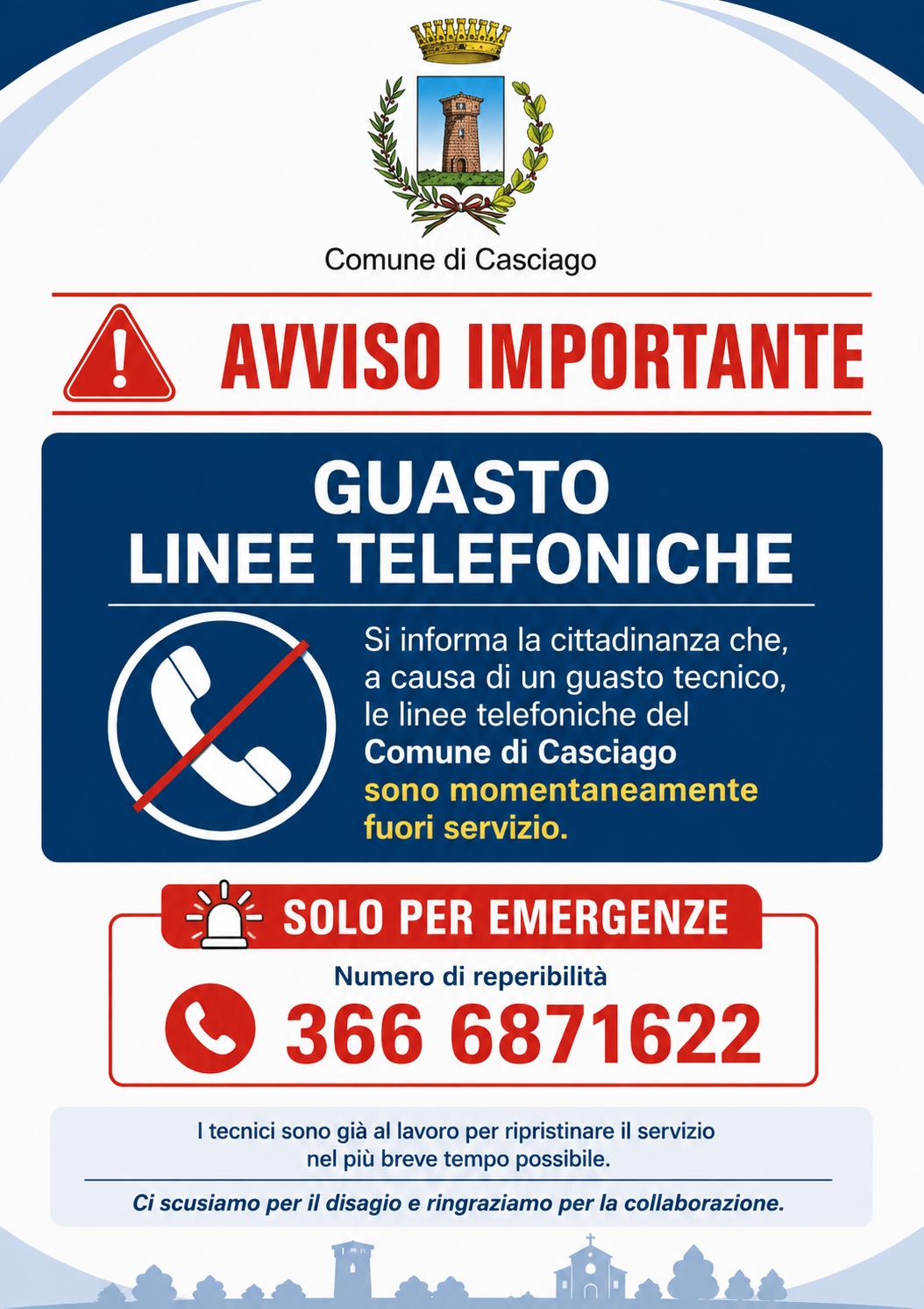 Guasto telefoni